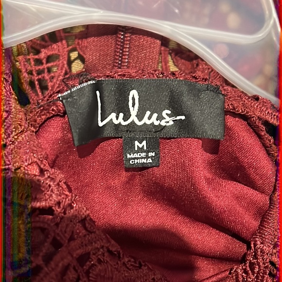 Lulus oxblood midi lace dress. US 6. - Picture 8 of 8